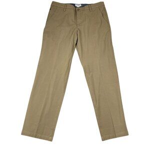 Dockers Mens Pants Size 38x34 Khaki Straight Chino Flat Front Travel Casual  Tan
